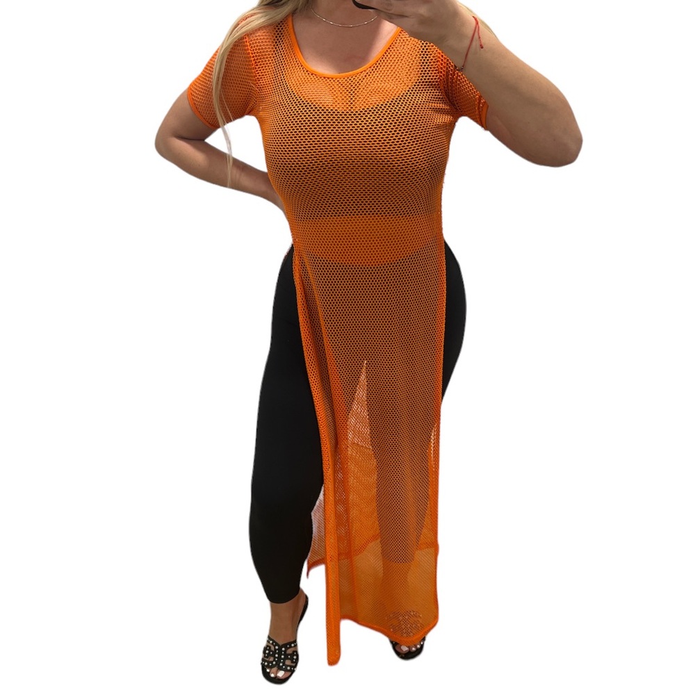 Orange bikini net cover - Picture 1 of 5